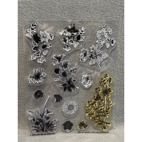 Hot Off The Press Flower Clear Stamps For Scrapbooking & Crafts 2007 - Picture 1 of 4